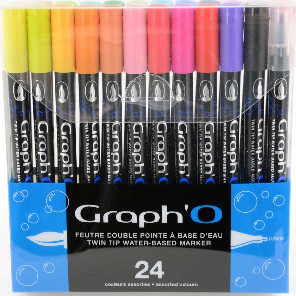 GRAPHO Pinselmarker 24er Set