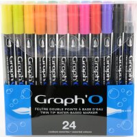 GRAPHO Pinselmarker 24er Set