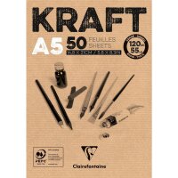 Clairefontaine "KRAFT" Zeichenpapierblock A5 50...