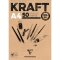 Clairefontaine "KRAFT" Zeichenpapierblock A4 50 Blatt, braun 120 g/qm kopfgeleimt