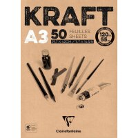 Clairefontaine "KRAFT" Zeichenpapierblock A3 50...