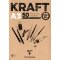 Clairefontaine "KRAFT" Zeichenpapierblock A3 50 Blatt, braun 120 g/qm kopfgeleimt