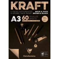 Clairfontaine "Kraft" braun / schwarz Block A3...