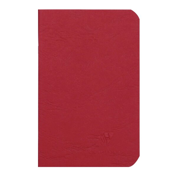 Clairefontaine "Age Bag" Heft 9x14cm 48 Blatt uni - rot