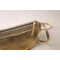 Tasche rd Wildleder 16x9x23 Gold