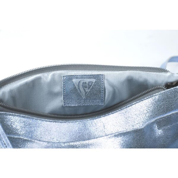 Tasche rd Wildleder 16x9x23 Blau