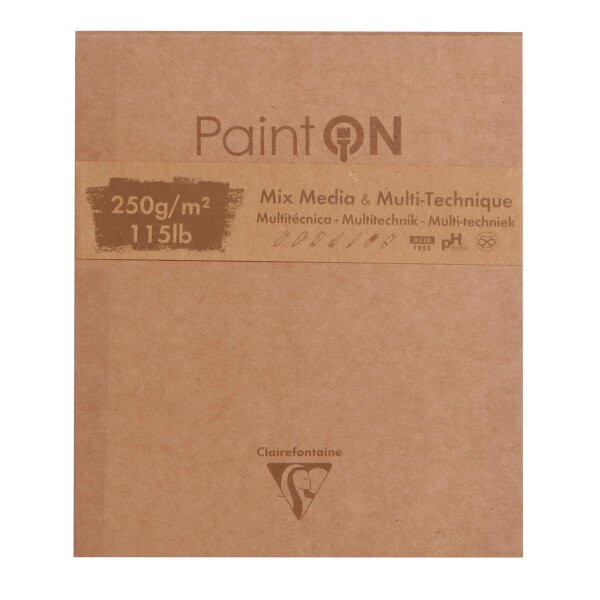 Zeichenblock PaintOn 5 x 10 Blatt sortiert kopf-geleimt - 13,3x15,7 cm