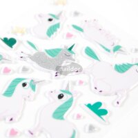 Puffy Sticker 1 Bg Einhorn 10,5x16