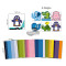 Heft mit 6 Pixelfiguren u. Sticker