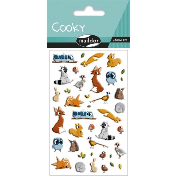 MAILDOR 3D-Sticker - Tiere Wald