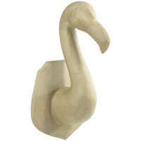 Pappmache Trophäe Flamingo 35 cm