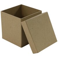 Pappmache Box quadr. 9,5x9,5x9,5cm