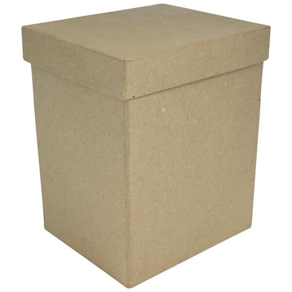 Pappmache Box recht hoch 14x12x17cm