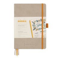 Notizbuch Hardcover A5-240 Seiten, 90g/qm dotted elfenbein - beige