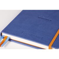 Notizbuch Hardcover A5-240 Seiten, 90g/qm dotted elfenbein - zaphir-blau