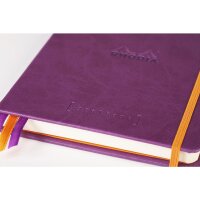 Notizbuch Hardcover A5-240 Seiten, 90g/qm dotted elfenbein - violett