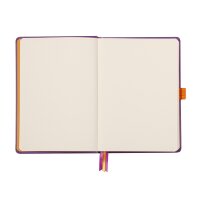 Notizbuch Hardcover A5-240 Seiten, 90g/qm dotted elfenbein - violett