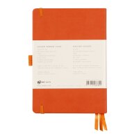 Notizbuch Hardcover A5-240 Seiten, 90g/qm dotted elfenbein - tangerine