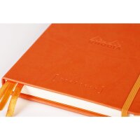 Notizbuch Hardcover A5-240 Seiten, 90g/qm dotted elfenbein - tangerine