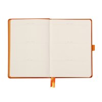 Notizbuch Hardcover A5-240 Seiten, 90g/qm dotted elfenbein - tangerine