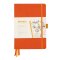 Notizbuch Hardcover A5-240 Seiten, 90g/qm dotted elfenbein - tangerine