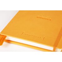 Notizbuch Hardcover A5-240 Seiten, 90g/qm dotted elfenbein - orange