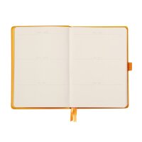 Notizbuch Hardcover A5-240 Seiten, 90g/qm dotted elfenbein - orange