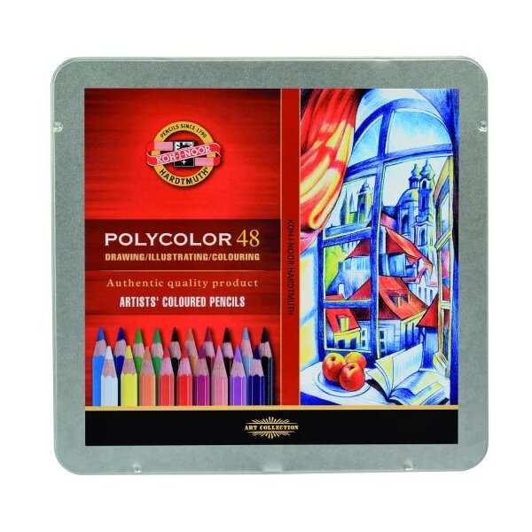 Polycolor- Künstlerfarbstifte 48er Set im Metalletui