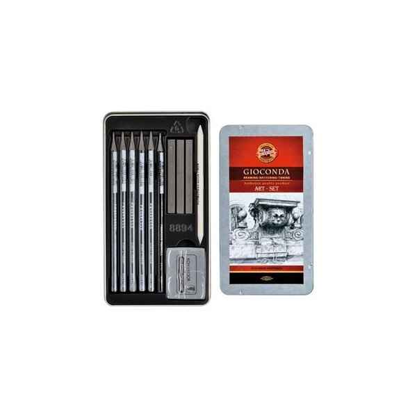 GIOCONDA Art Set - 11 teilig im Metalletui