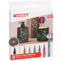 Glanzlackmarker 751 creative metallic Rundspitze 1-2 mm - 8er Set sortiert