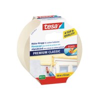 tesa Maler Krepp Premium Classic Abdeckband, 50mm x 50 m