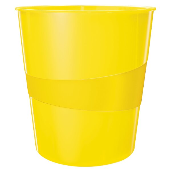 Papierkorb WOW aus Kunststoff 15 Liter - gelb