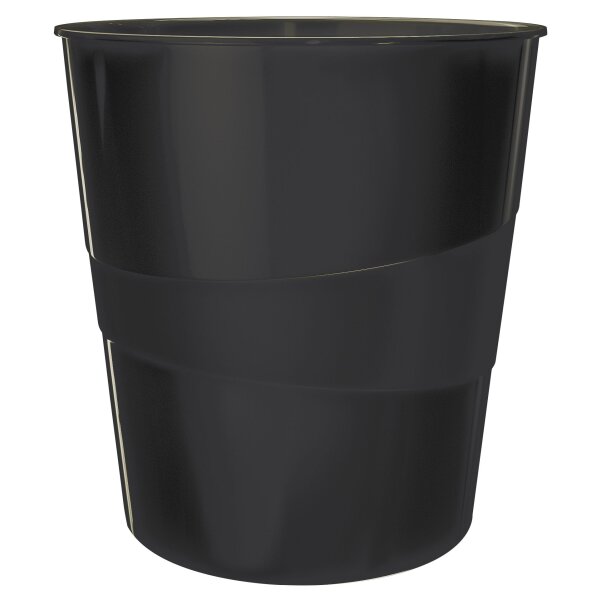 Papierkorb WOW aus Kunststoff 15 Liter - schwarz
