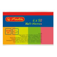 Haft-Memos 20x50mm 4x50 Blatt neon gelb pink orange...