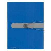 Sammelbox A4 PP opak blau Rückenbreite 4cm, Rückenetikett