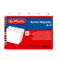 Karteiregister A5 PP weiß 25tlg A-Z