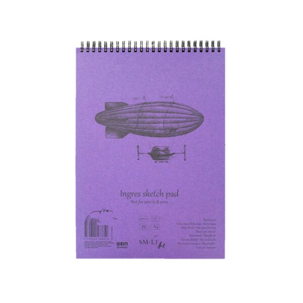 Spiralskizzenblock Authentic - Ingres Papier, DINA5, 25...