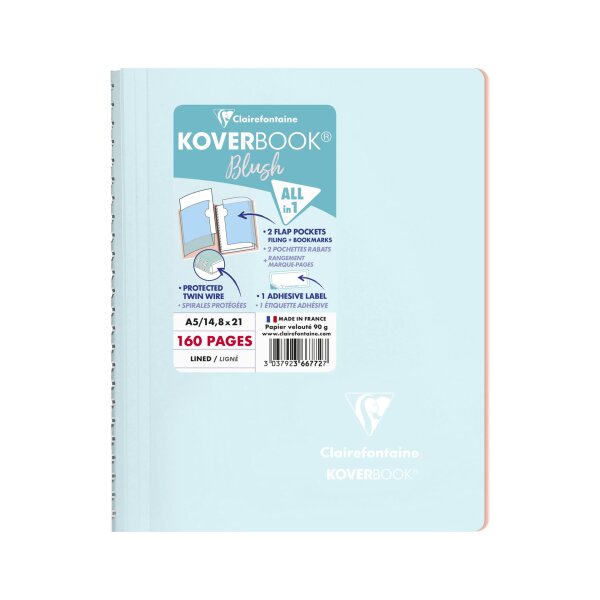 Collegbl lin Koverbook Blush A5 bl