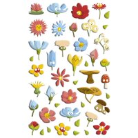 MAILDOR 3D-Sticker Cooky - Blumen, 1Bg 7,5x12