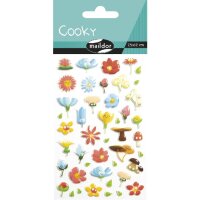 MAILDOR 3D-Sticker Cooky - Blumen, 1Bg 7,5x12