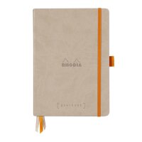 Notizbuch Hardcover A5-240 Seiten, 90g/qm dotted weiß - beige