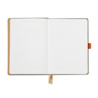 Notizbuch Hardcover A5-240 Seiten, 90g/qm dotted weiß - beige