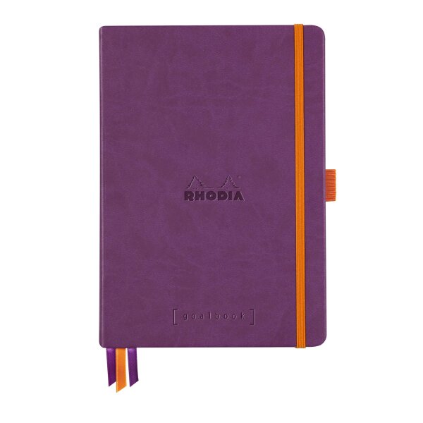 Notizbuch Hardcover A5-240 Seiten, 90g/qm dotted weiß - violett