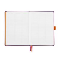 Notizbuch Hardcover A5-240 Seiten, 90g/qm dotted weiß - violett