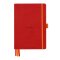 Notizbuch Hardcover A5-240 Seiten, 90g/qm dotted weiß - mohn-rot