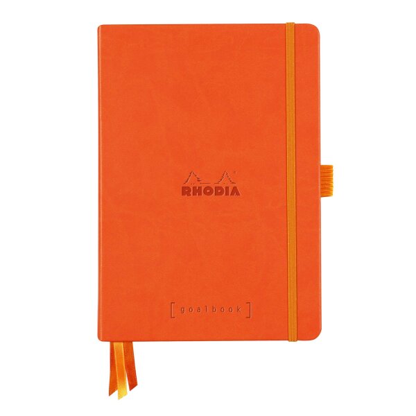 Notizbuch Hardcover A5-240 Seiten, 90g/qm dotted weiß - tangerine