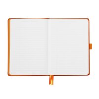 Notizbuch Hardcover A5-240 Seiten, 90g/qm dotted weiß - tangerine