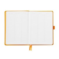 Notizbuch Hardcover A5-240 Seiten, 90g/qm dotted weiß - orange