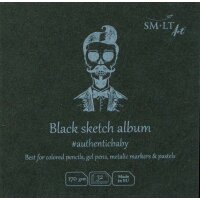 Skizzenbuch Authentic 14x14 cm - schwarzes Papier, 32...