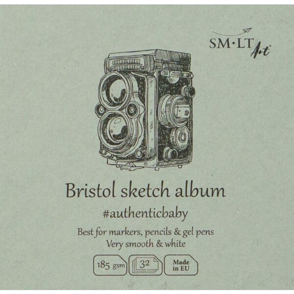 Skizzenblock Authentic 9x9 cm, Bristolkarton, 48 Blatt,...